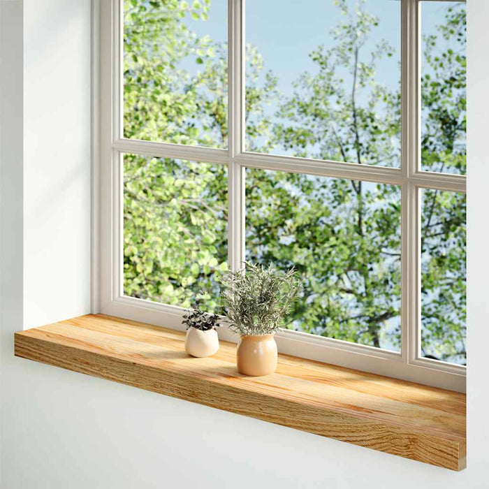 Pervaz 2 buc lemn masiv de maro deschis 90x20x2 cm - WALTI WALTI
