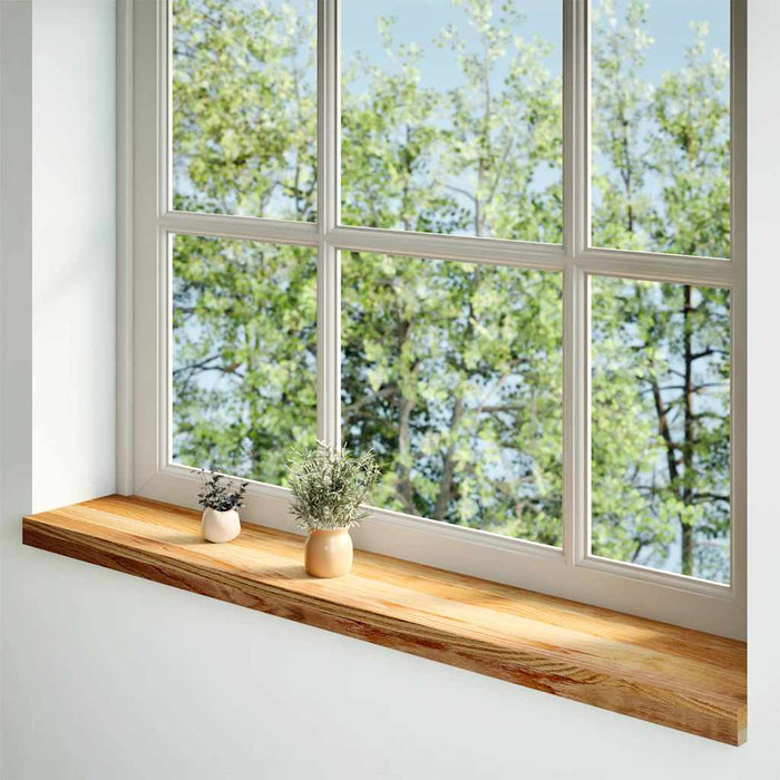 Pervaz 2 buc lemn masiv de maro deschis 120x20x2 cm - WALTI WALTI