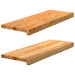 Pervaz 2 buc lemn masiv de maro deschis 70x25x2 cm - WALTI WALTI