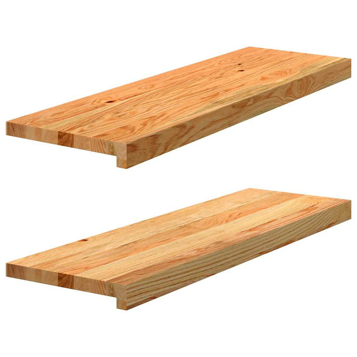 Pervaz 2 buc lemn masiv de maro deschis 80x25x2 cm - WALTI WALTI