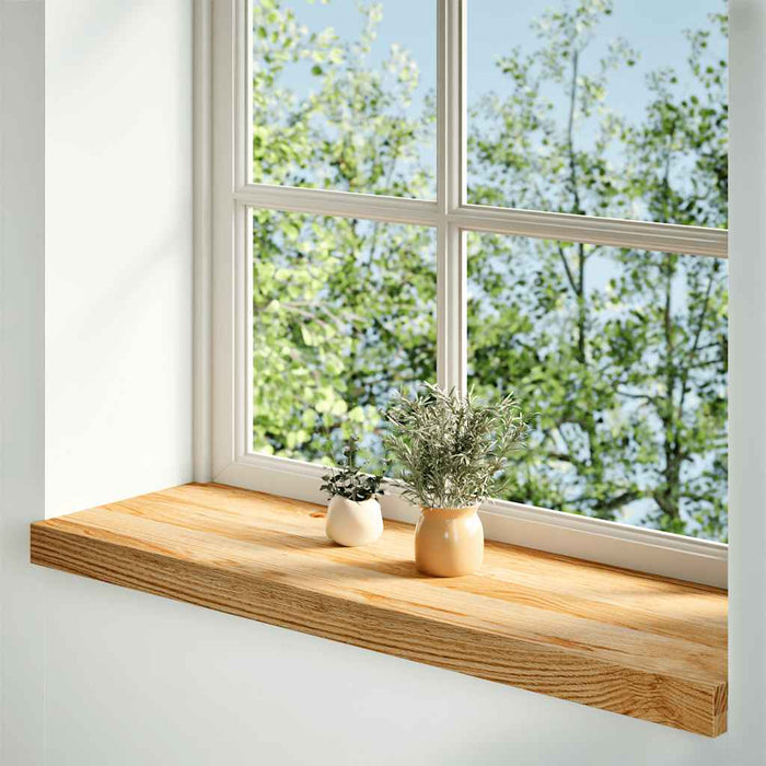 Pervaz 2 buc lemn masiv de maro deschis 80x25x2 cm - WALTI WALTI