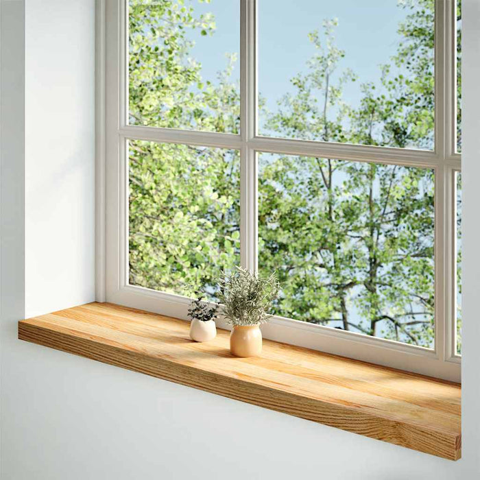 Pervaz 2 buc lemn masiv de maro deschis 100x25x2 cm - WALTI WALTI