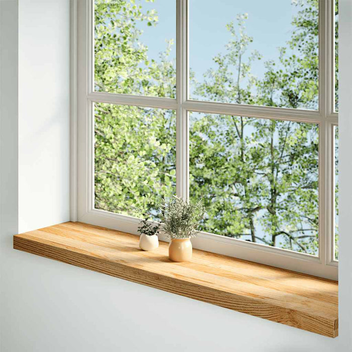 Pervaz 2 buc lemn masiv de maro deschis 120x25x2 cm - WALTI WALTI