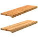 Pervaz 2 buc lemn masiv de maro deschis 90x30x2 cm - WALTI WALTI