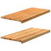Pervaz 2 buc lemn masiv de maro deschis 90x40x2 cm - WALTI WALTI