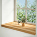 Pervaz 2 buc lemn masiv de maro deschis 90x40x2 cm - WALTI WALTI