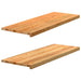 Pervaz 2 buc lemn masiv de maro deschis 110x40x2 cm - WALTI WALTI
