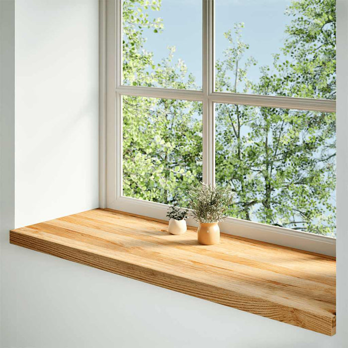 Pervaz 2 buc lemn masiv de maro deschis 110x40x2 cm - WALTI WALTI