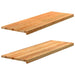 Pervaz 2 buc lemn masiv de maro deschis 120x40x2 cm - WALTI WALTI