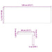 Pervaz 2 buc lemn masiv de maro deschis 120x40x2 cm - WALTI WALTI