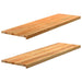Pervaz 2 buc lemn masiv de maro deschis 140x40x2 cm - WALTI WALTI