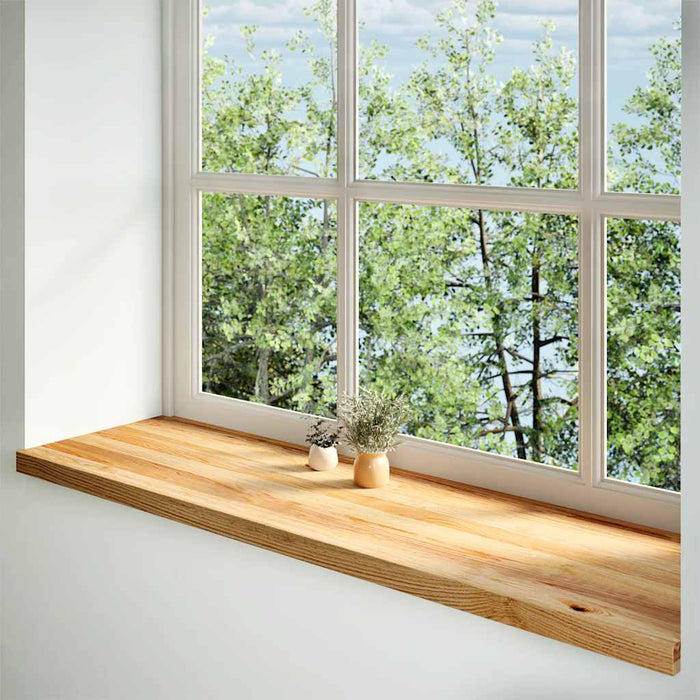 Pervaz 2 buc lemn masiv de maro deschis 140x40x2 cm - WALTI WALTI