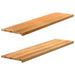 Pervaz 2 buc lemn masiv de maro deschis 160x40x2 cm - WALTI WALTI
