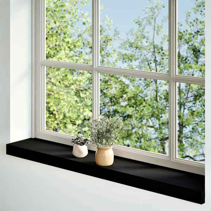 Pervaz 2 buc lemn masiv de maro-negru 80x15x2 cm WALTI