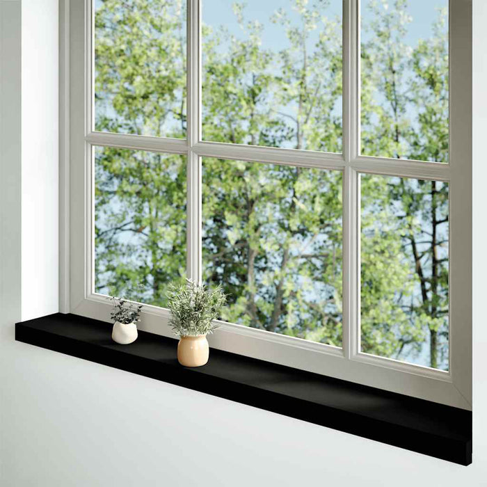 Pervaz 2 buc lemn masiv de maro-negru 160x15x2 cm WALTI