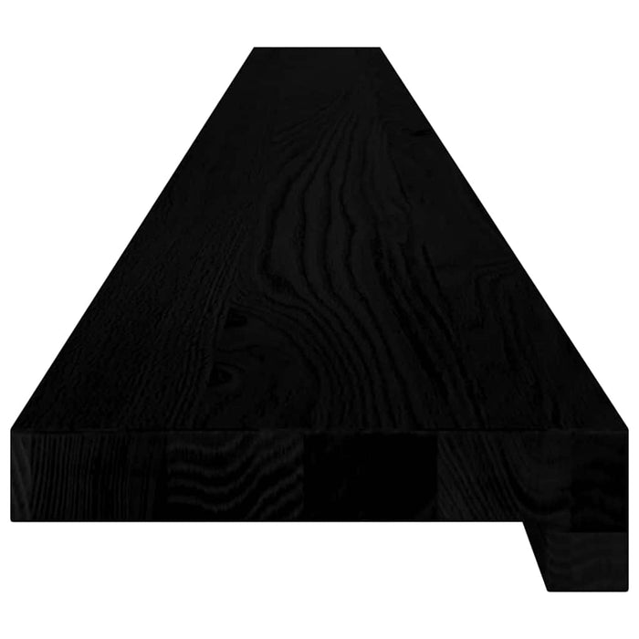 Pervaz 2 buc lemn masiv de maro-negru 160x15x2 cm WALTI