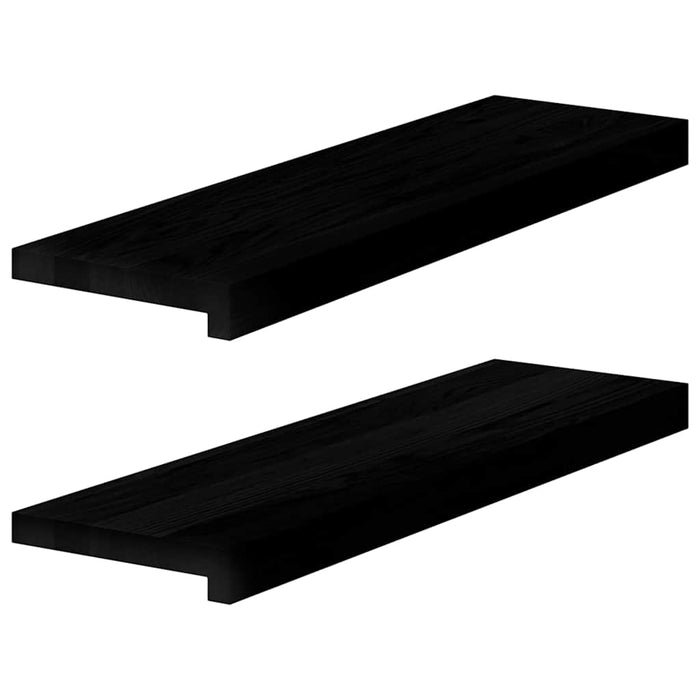 Pervaz 2 buc lemn masiv de maro-negru 70x20x2 cm WALTI