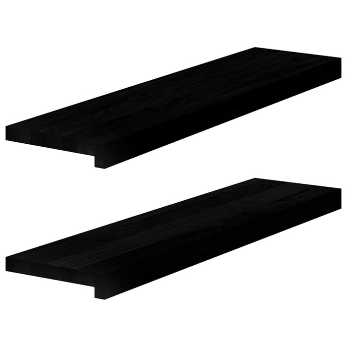Pervaz 2 buc lemn masiv de maro-negru 80x20x2 cm WALTI