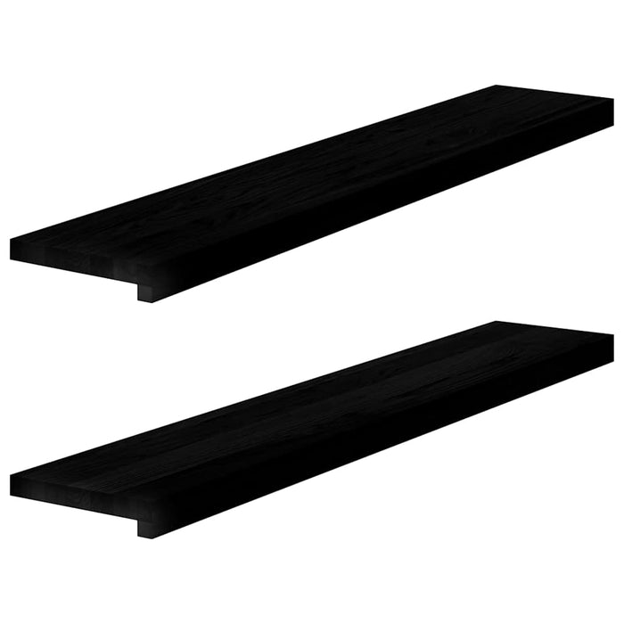 Pervaz 2 buc lemn masiv de maro-negru 110x20x2 cm WALTI