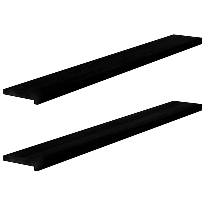 Pervaz 2 buc lemn masiv de maro-negru 160x20x2 cm WALTI