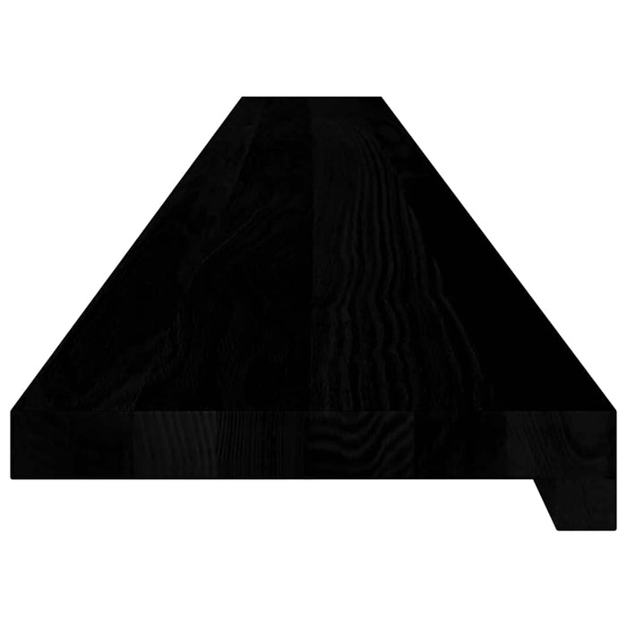 Pervaz 2 buc lemn masiv de maro-negru 160x20x2 cm WALTI