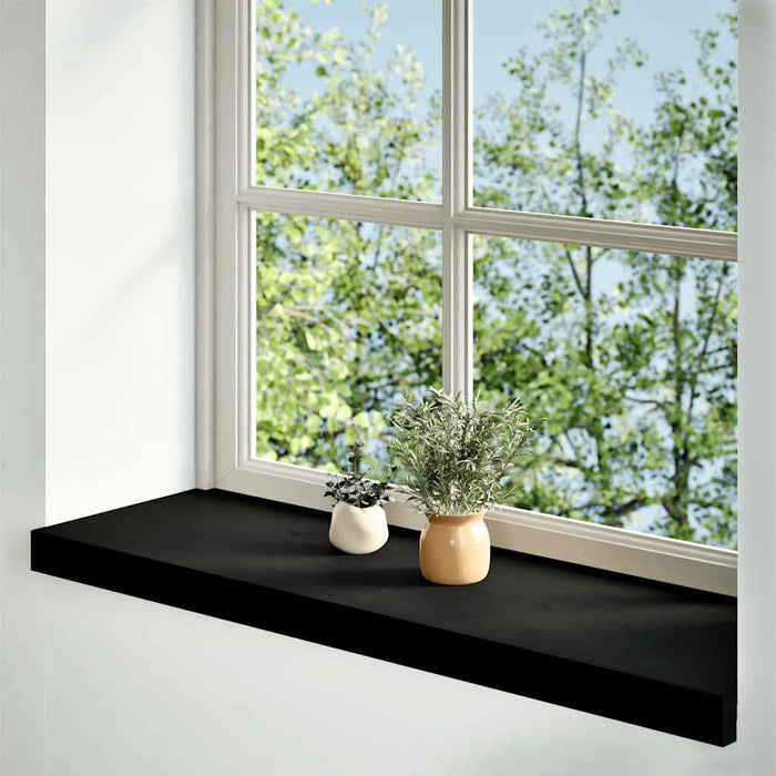 Glafuri 2 buc maro-negru 90x25x2 cm lemn masiv de stejar WALTI
