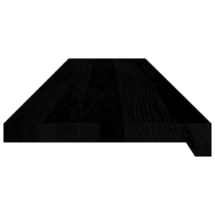Glafuri 2 buc maro-negru 110x25x2 cm lemn masiv de stejar WALTI