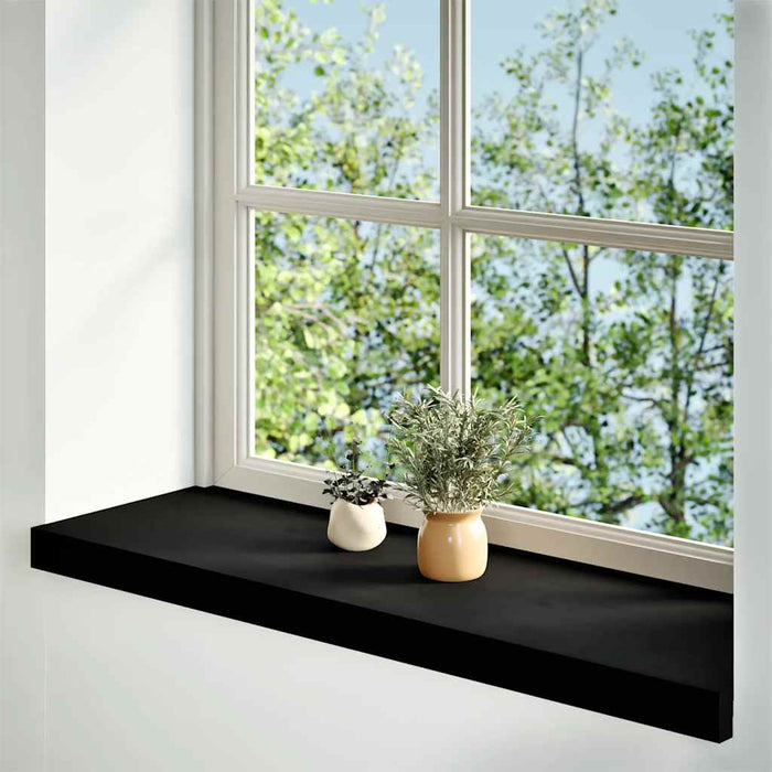 Glafuri 2 buc maro-negru 80x30x2 cm lemn masiv de stejar WALTI