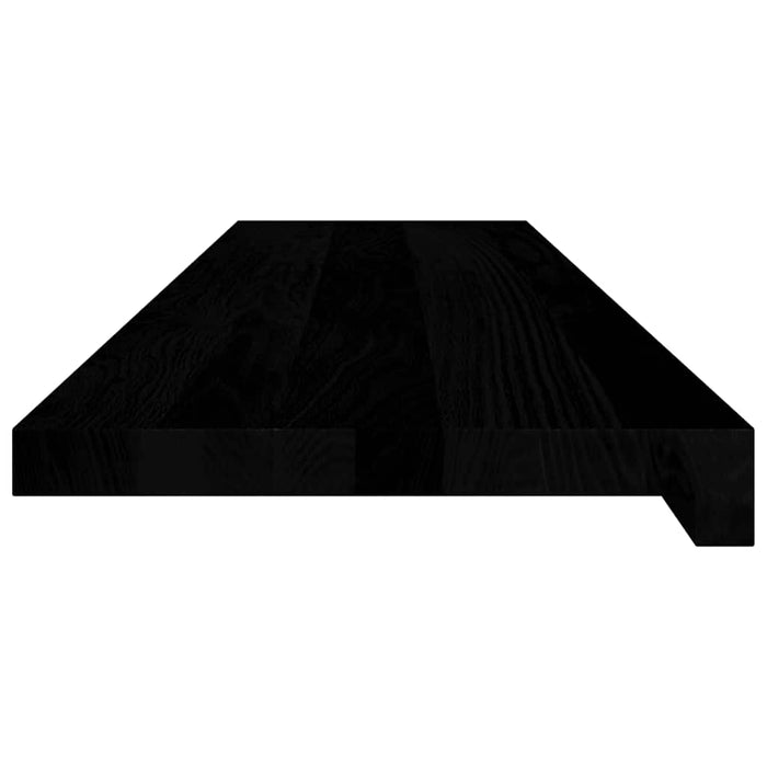 Glafuri 2 buc maro-negru 100x30x2 cm lemn masiv de stejar WALTI
