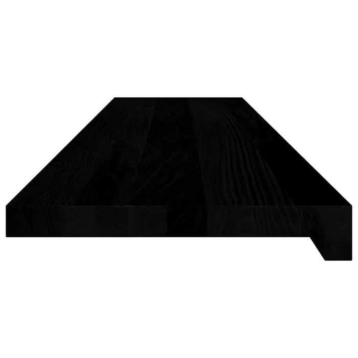 Glafuri 2 buc maro-negru 110x30x2 cm lemn masiv de stejar WALTI