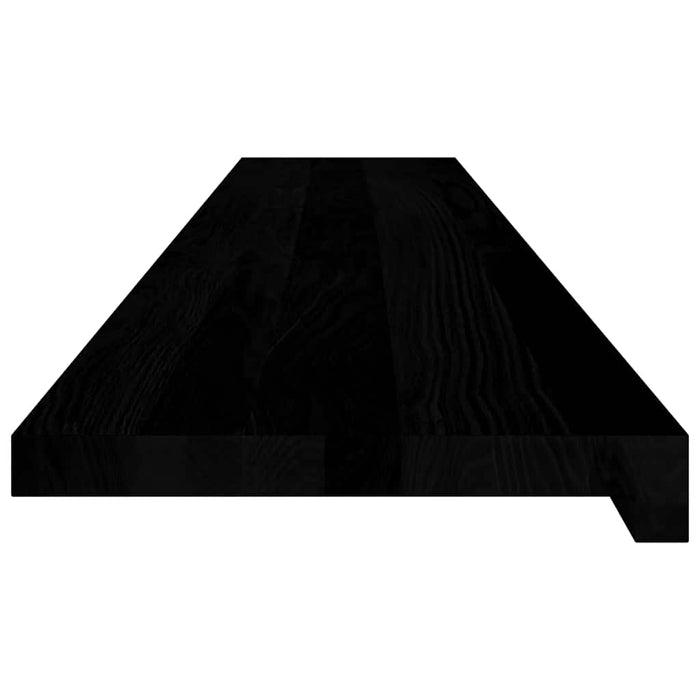 Glafuri 2 buc maro-negru 140x30x2 cm lemn masiv de stejar WALTI