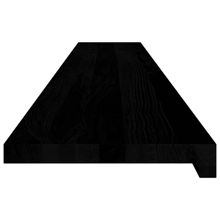 Glafuri 2 buc maro-negru 160x30x2 cm lemn masiv de stejar WALTI