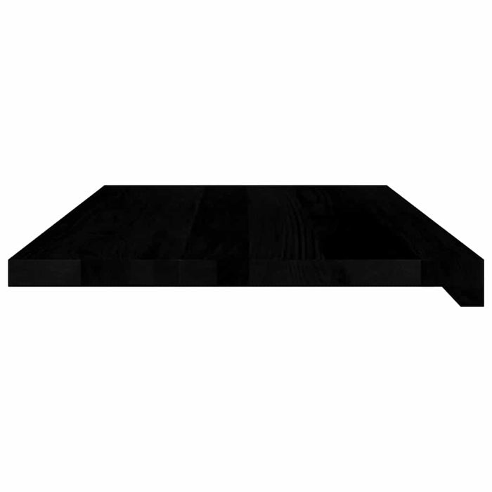 Glafuri 2 buc maro-negru 70x40x2 cm lemn masiv de stejar WALTI