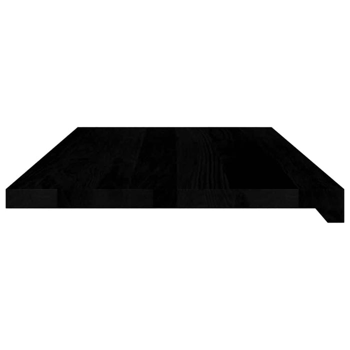 Glafuri 2 buc maro-negru 80x40x2 cm lemn masiv de stejar WALTI