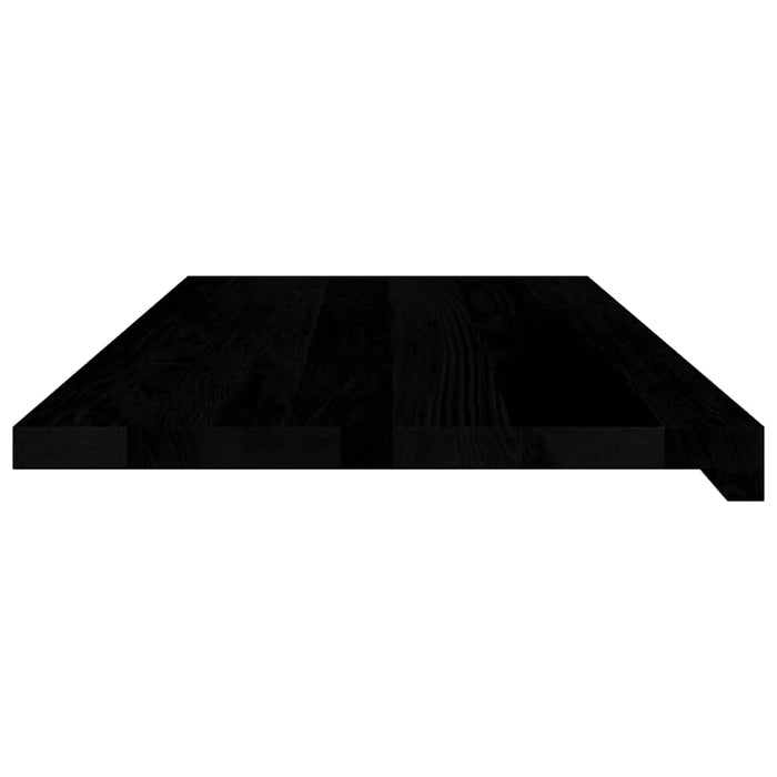 Glafuri 2 buc maro-negru 90x40x2 cm lemn masiv de stejar WALTI