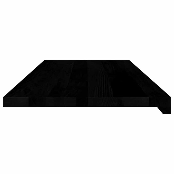 Glafuri 2 buc maro-negru 100x40x2 cm lemn masiv de stejar WALTI