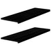 Glafuri 2 buc maro-negru 120x40x2 cm lemn masiv de stejar - WALTI WALTI