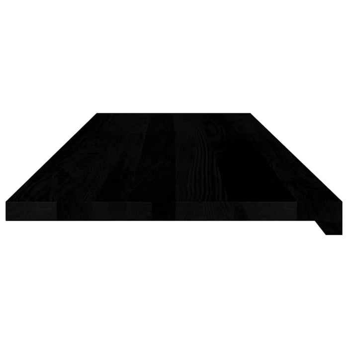Glafuri 2 buc maro-negru 120x40x2 cm lemn masiv de stejar - WALTI WALTI