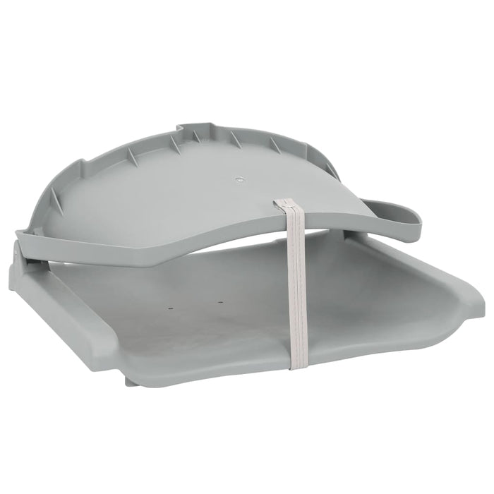 Set scaun pliabil, 4 piese, fără pernă, gri, 48x51x41 cm WALTI