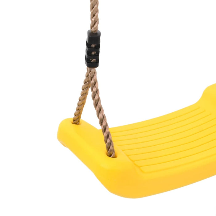 Leagăn de exterior pentru copii single, galben, funie reglabilă - WALTI WALTI