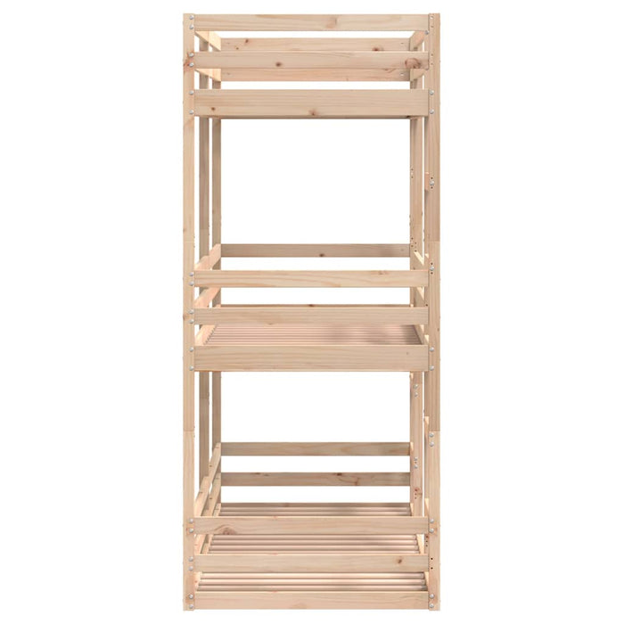 Pat supraetajat triplu, 80x200 cm, lemn masiv de pin WALTI