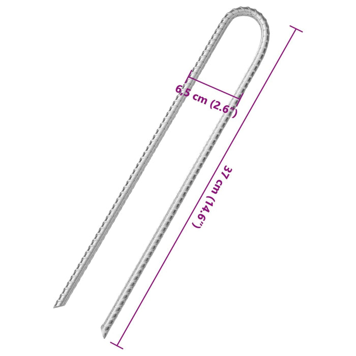 Țăruși de cort, 12 buc., 37 cm, Ø10 mm, oțel galvanizat - WALTI WALTI