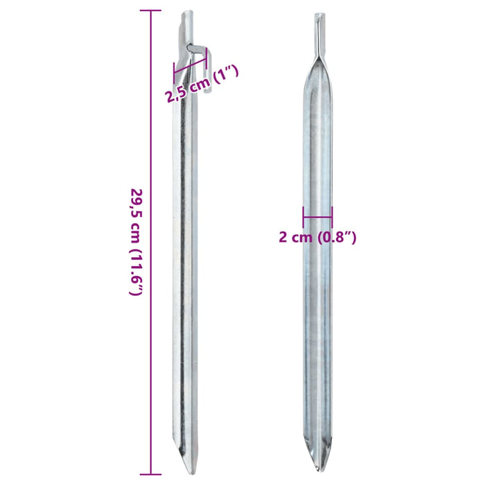 Țăruși de cort 24 buc. formă V 29,5 cm Ø20 mm oțel galvanizat - WALTI WALTI