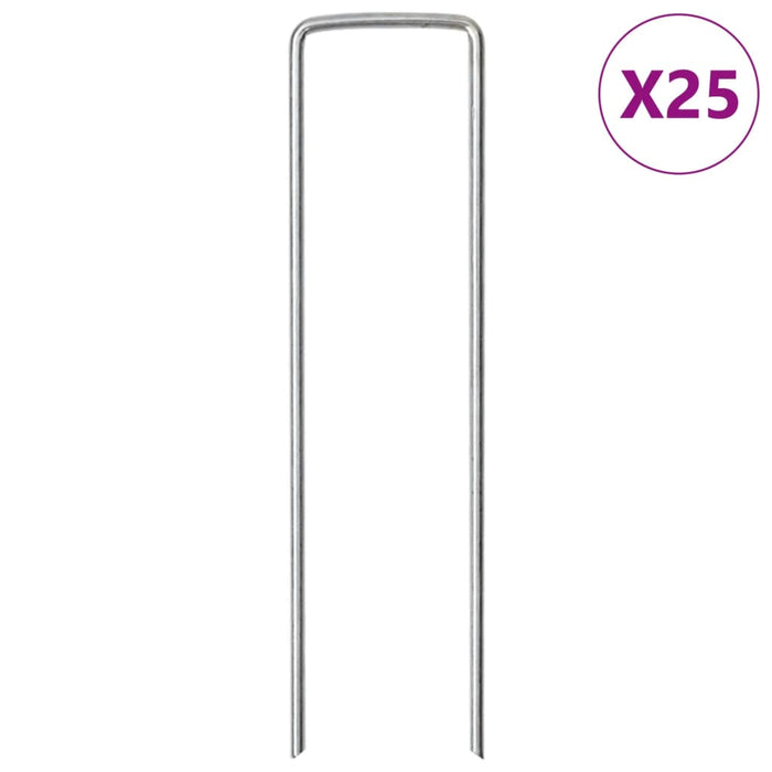 Țăruși de pământ în formă de U 25 buc. 15x3,5cm oțel galvanizat - WALTI WALTI