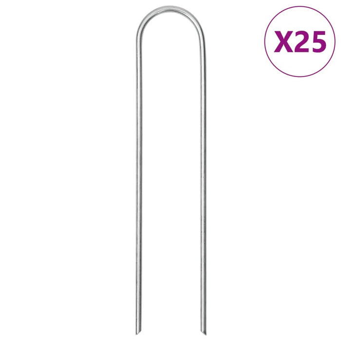 Țăruși de pământ în formă de U 25 buc. 15x3,5cm oțel galvanizat - WALTI WALTI
