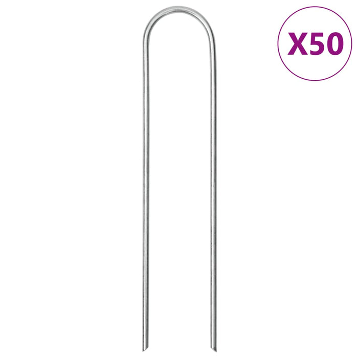 Țăruși de pământ în formă de U 50 buc. 15x3,5cm oțel galvanizat WALTI