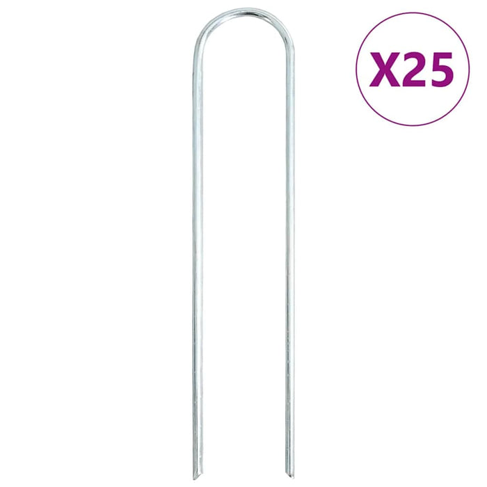 Țăruși de pământ în formă de U 25 buc. 20x3,5cm oțel galvanizat - WALTI WALTI