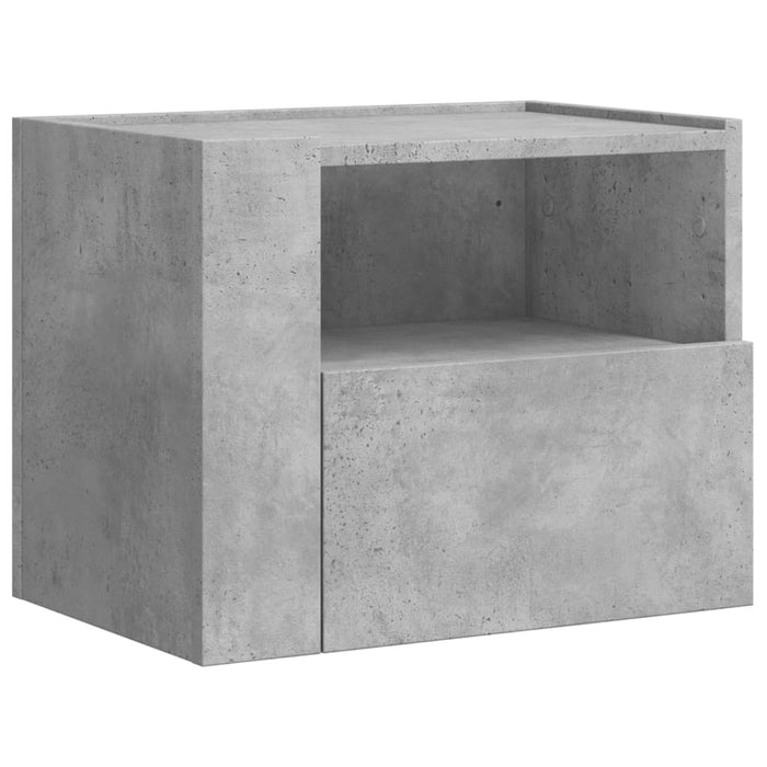 Noptiere de perete, 2 buc., gri beton, 45x30x35 cm WALTI