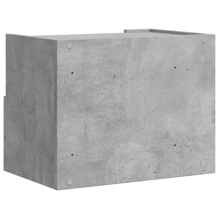 Noptiere de perete, 2 buc., gri beton, 45x30x35 cm WALTI