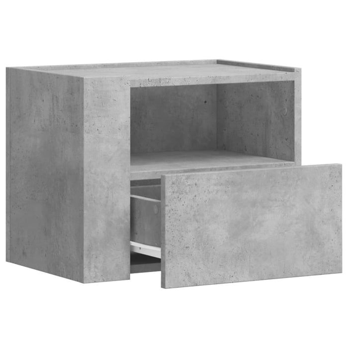 Noptiere de perete, 2 buc., gri beton, 45x30x35 cm WALTI